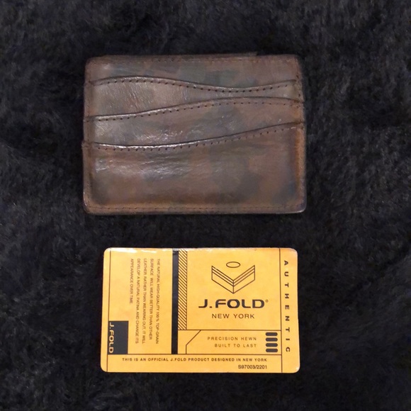 Vintage High End Leather Camo J-Fold. Jungle magnetic FPW. NWT - Picture 5 of 12